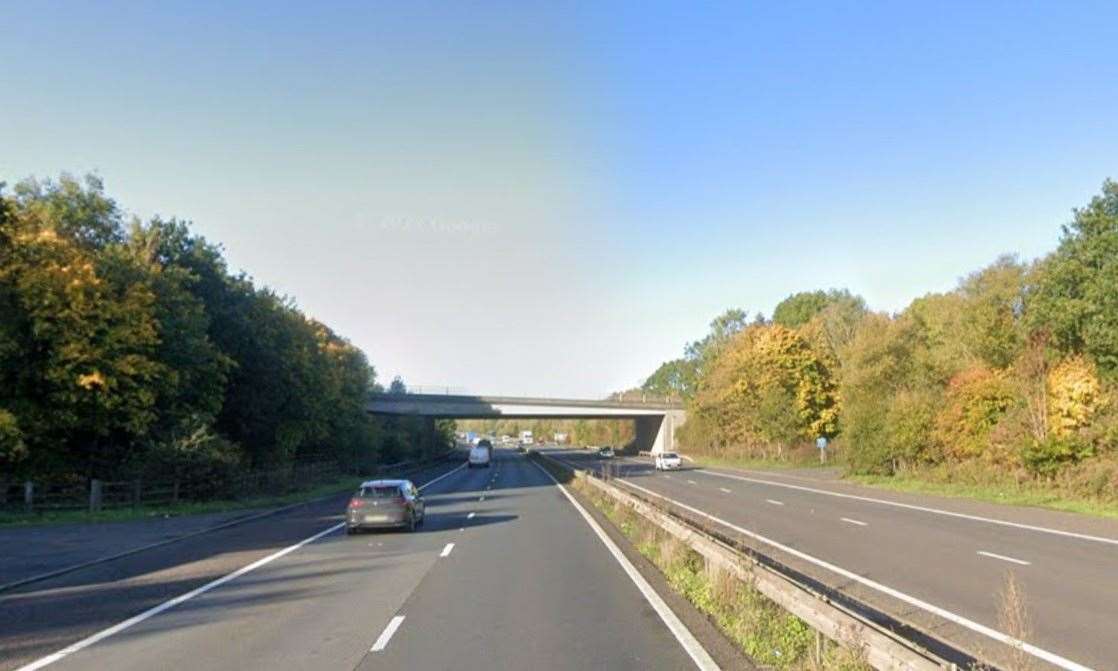 The M26 has been closed London-bound between J2A for Wrotham and M25 J5 for Sevenoaks due to a burst water main. Picture: Google Street View