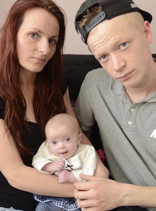 Leanne Macdonald and Jamie Askew with three-month-old daughter Lola