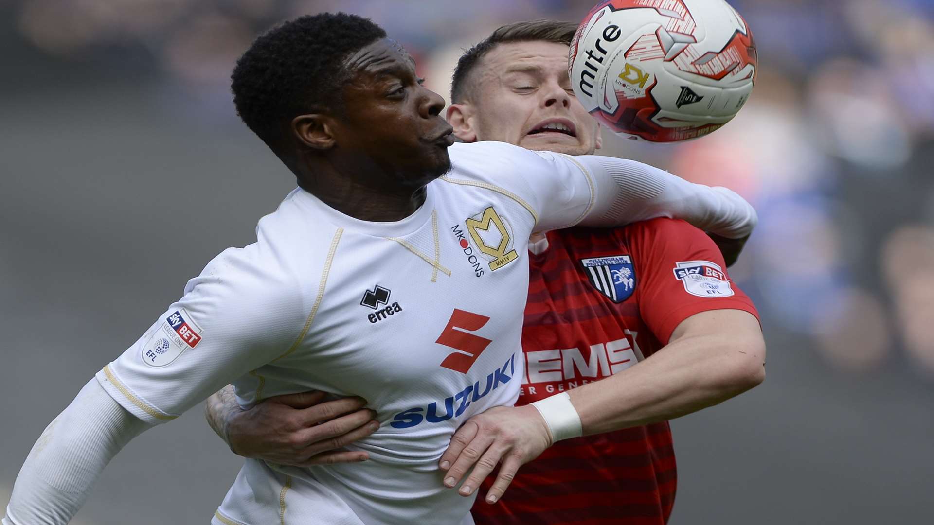 Mark Byrne in a tussle with Kieran Agard Picture: Ady Kerry