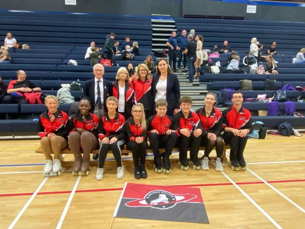 Club coaches pictured with skaters. Picture: Medway Roller Dance