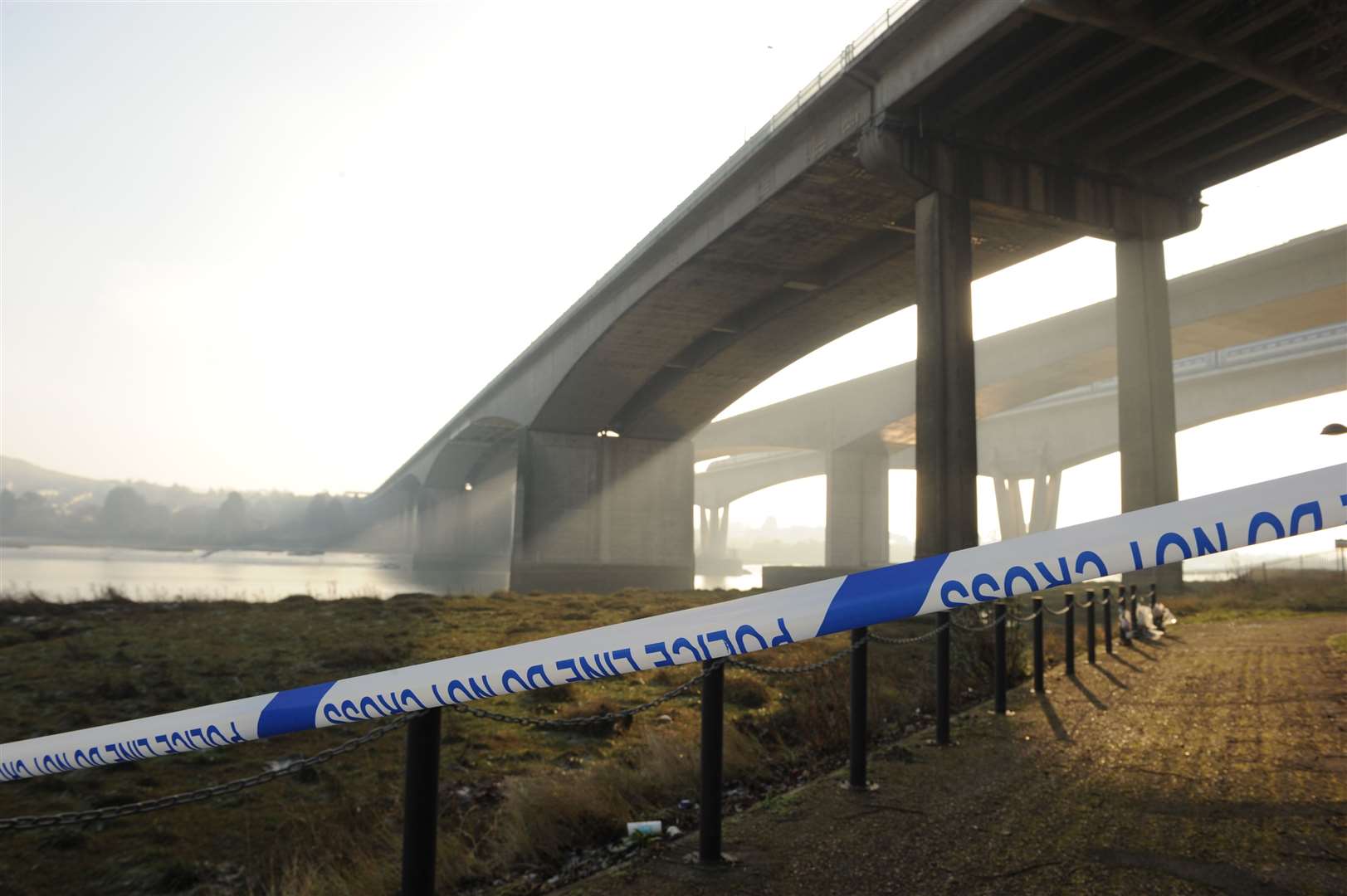 Emergency services at the M2 Motorway bridge.Picture: Steve Crispe (11659443)