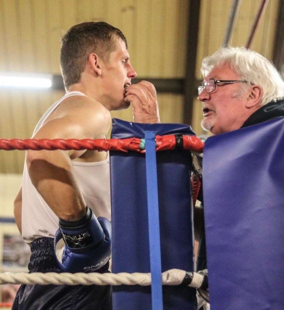 Branson-Cole trains at Creekside Boxing Club and has a close working relationship with his trainer Ian Fleckney. Picture supplied by Alex Branson-Cole