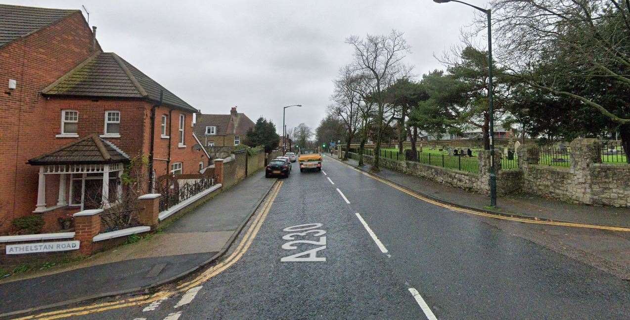 The accident happened in Maidstone Road, near the junction with Athelstan Road Picture: Google
