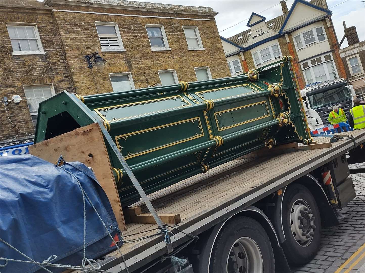 The clock tower returns to Sheerness. Picture: Cameron Beart
