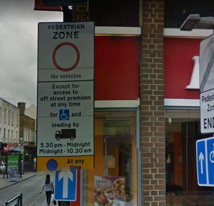 The gates were installed to prevent unauthorised vehicles from coming through the pedestrian streets. Picture: Google Street View