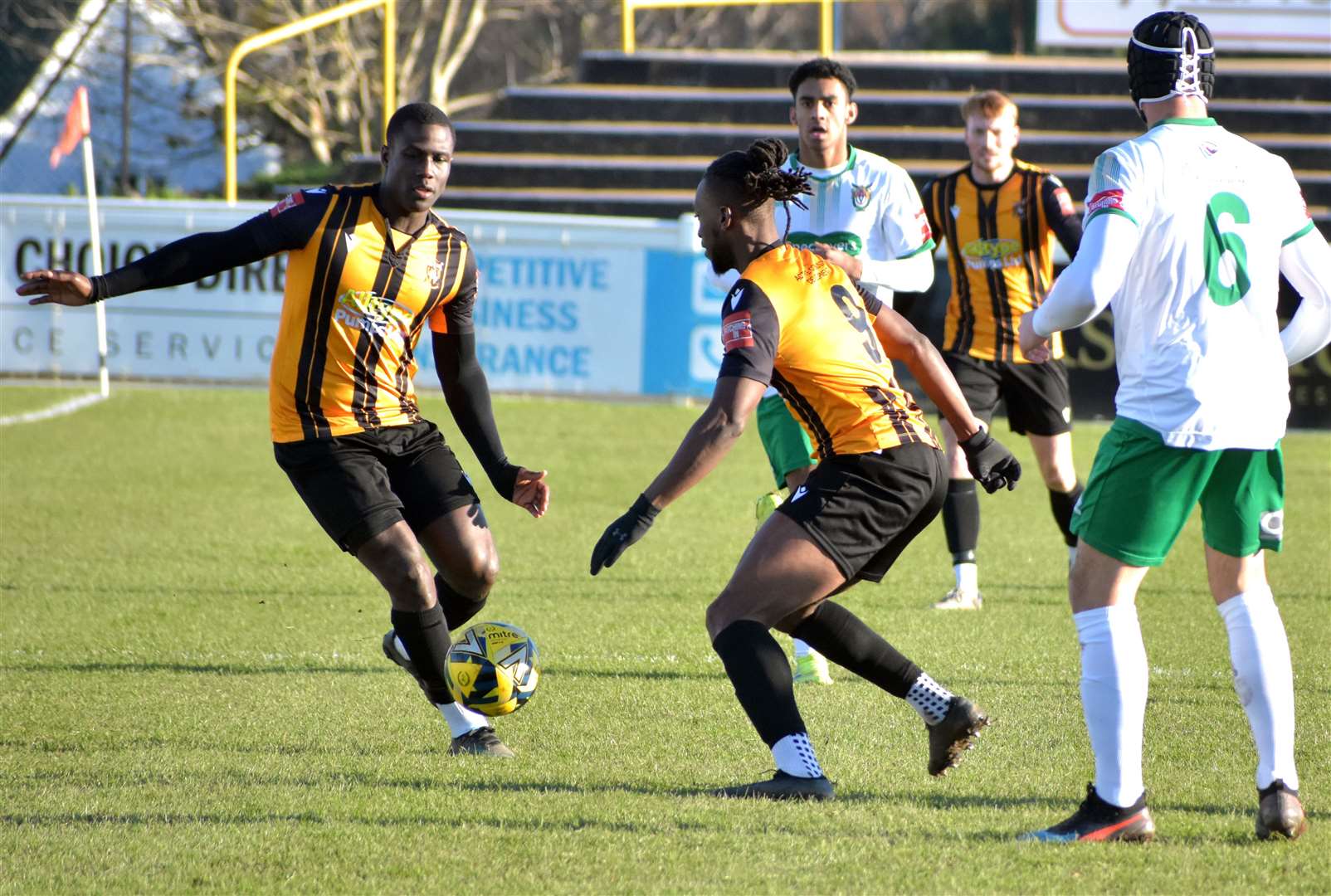 Striker Ade Yusuff tries to get the ball under his spell. Picture: Randolph File