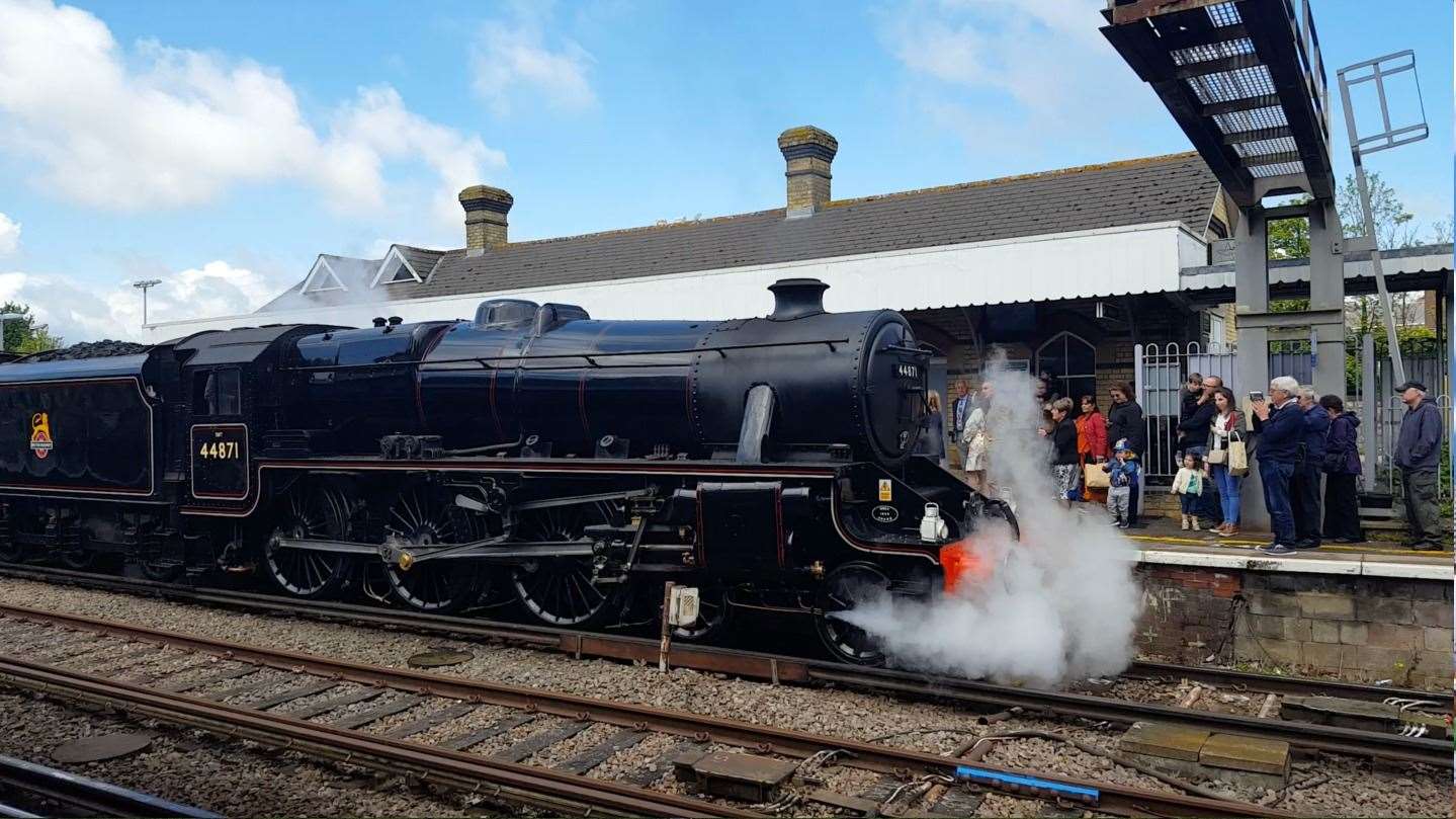 The Northern Belle rumbled into Maidstone East Railway Station at 12.30pm