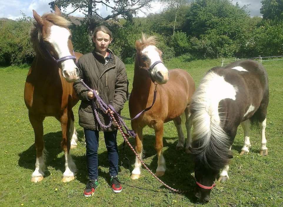 Georgie Worsdell with her ponies