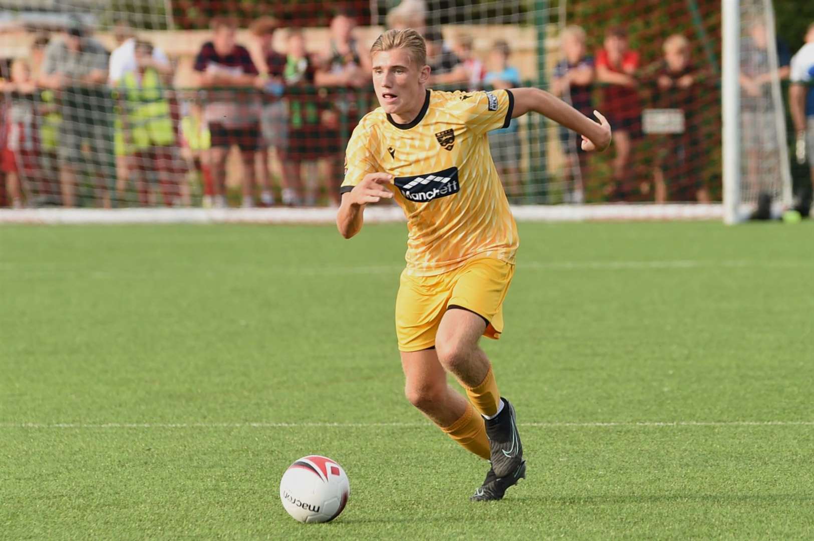 Tyler Hatton’s first-team debut for Maidstone at Steyning Town in the FA Cup was a dream come true Picture: Steve Terrell