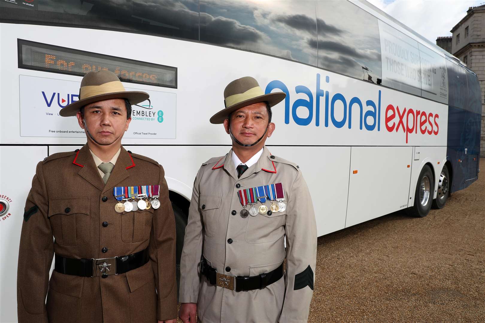 Amir and Lok in their Gurkha's uniforms