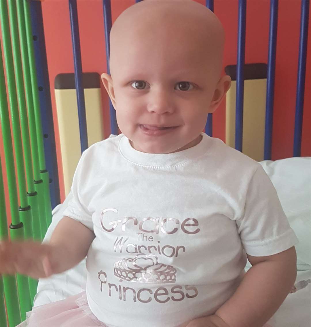 Grace was diagnosed at just nine months old