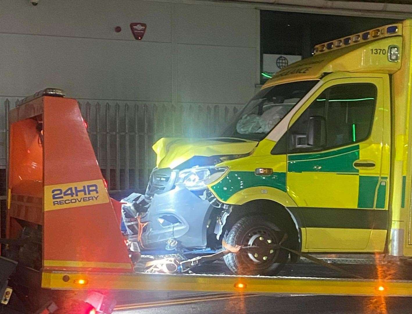The ambulance was seen near Snargate Street in Dover. Picture: Paul Armstrong