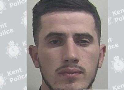 Alfred Qinami was found with 27 wraps of cocaine in his jacket pocket. Picture: Kent Police
