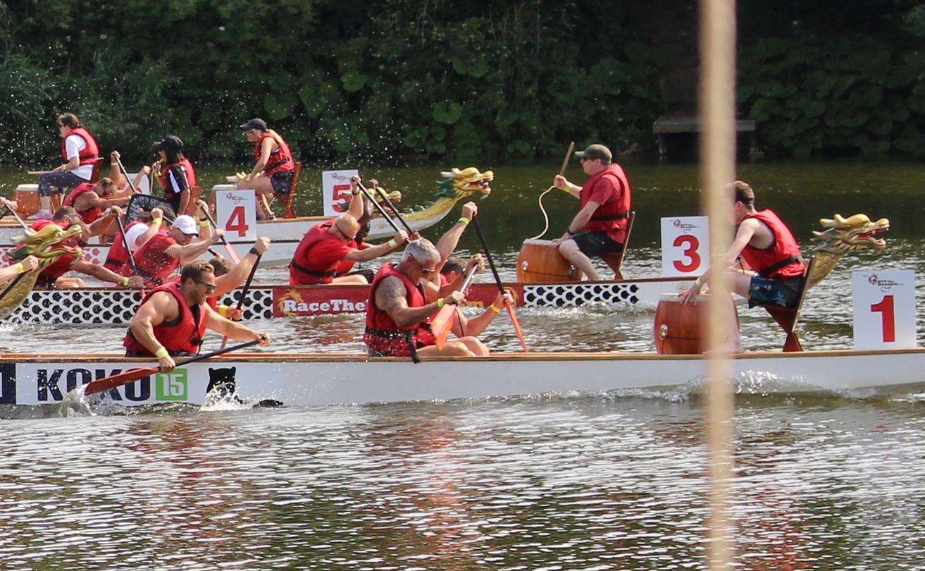 A photo finish for the KM Dragon Boat Race 2018 with Blatch and Green winning by a fraction of a second. (2819206)