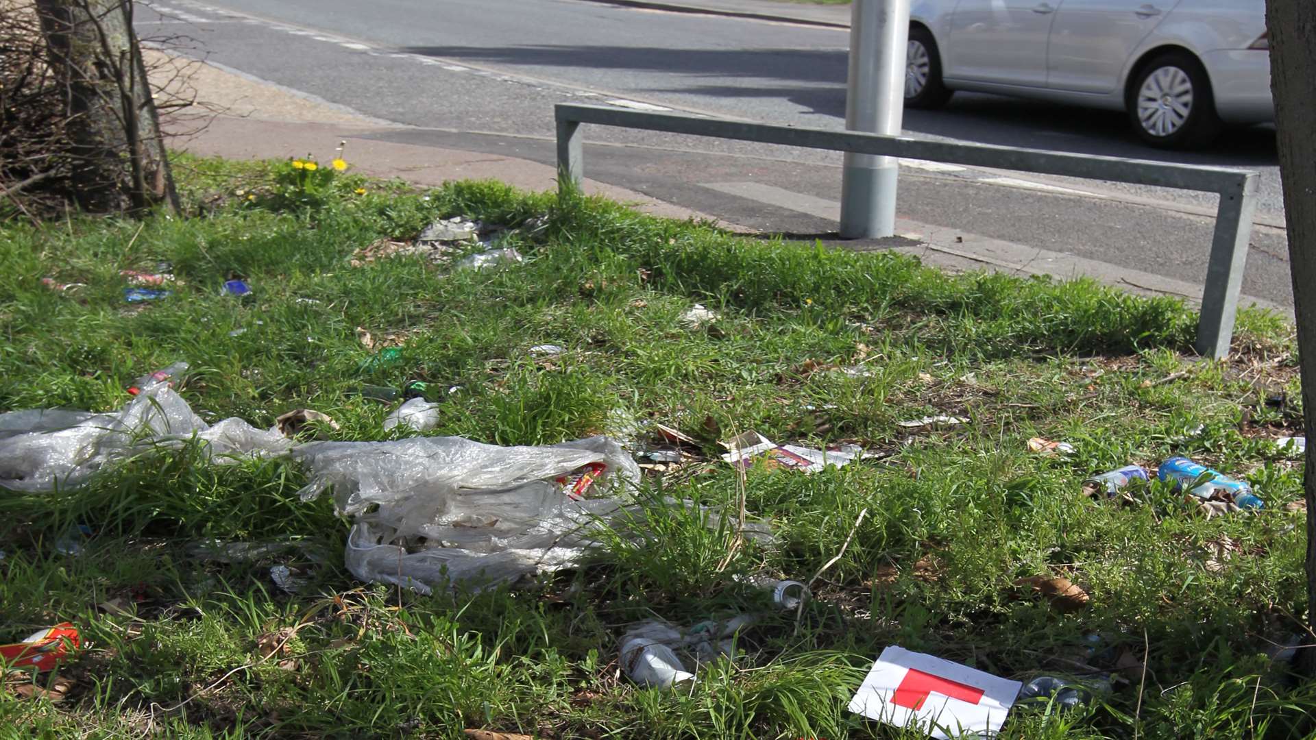 Litter in Kent. Stock image.