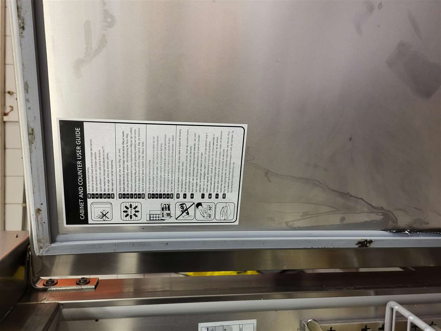 The mouldy fridge seals at Lateef. Picture: SBC