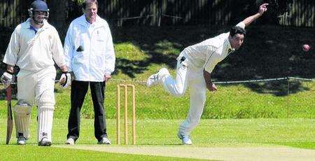 Ashford bowler Andy Maurice, who took two wickets against Sandwich