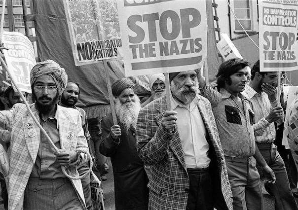 An anti-Nazi demonstration in the 1970s, a time filled with ‘prejudice and racism’Picture: Paul Trevor
