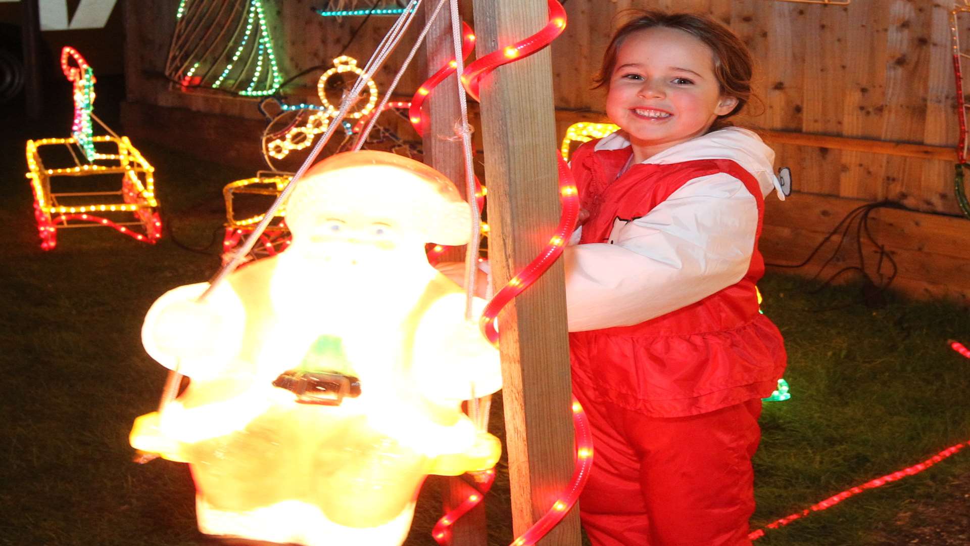 Four-year-old Abigail enjoys the festivities