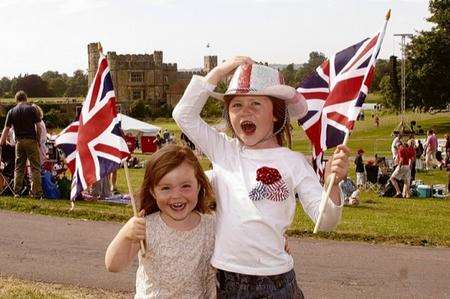 Children celebrate Royal Wedding preparations at Leeds Castle, Maidstone