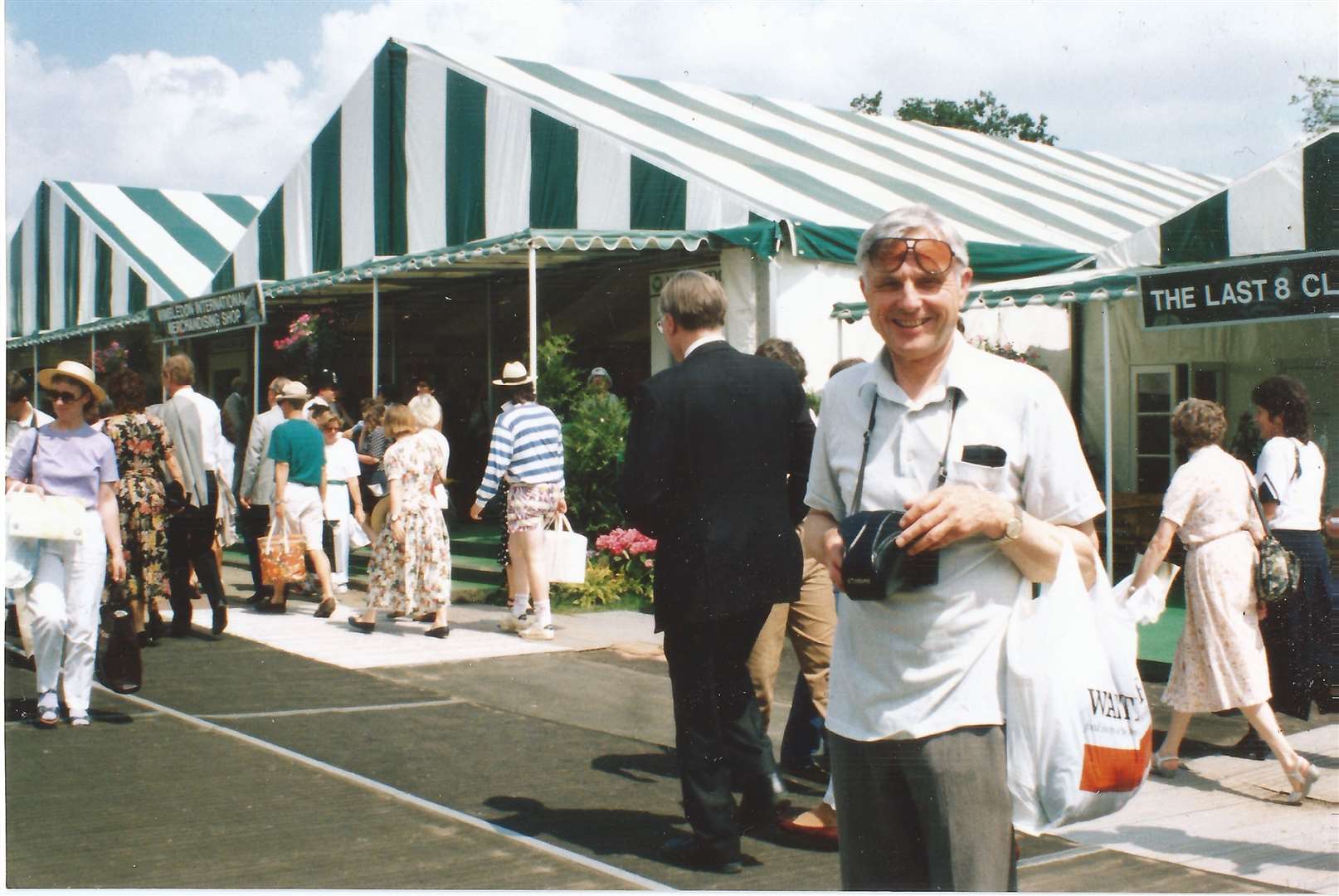 Former mayor John Holland at Wimbledon centre court, on July 7, 1991
