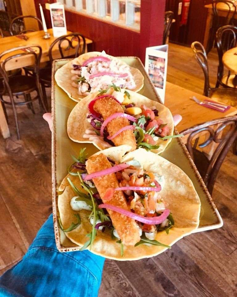 The tacos at Café des Amis are one of the go-to dishes. Picture: Café des Amis