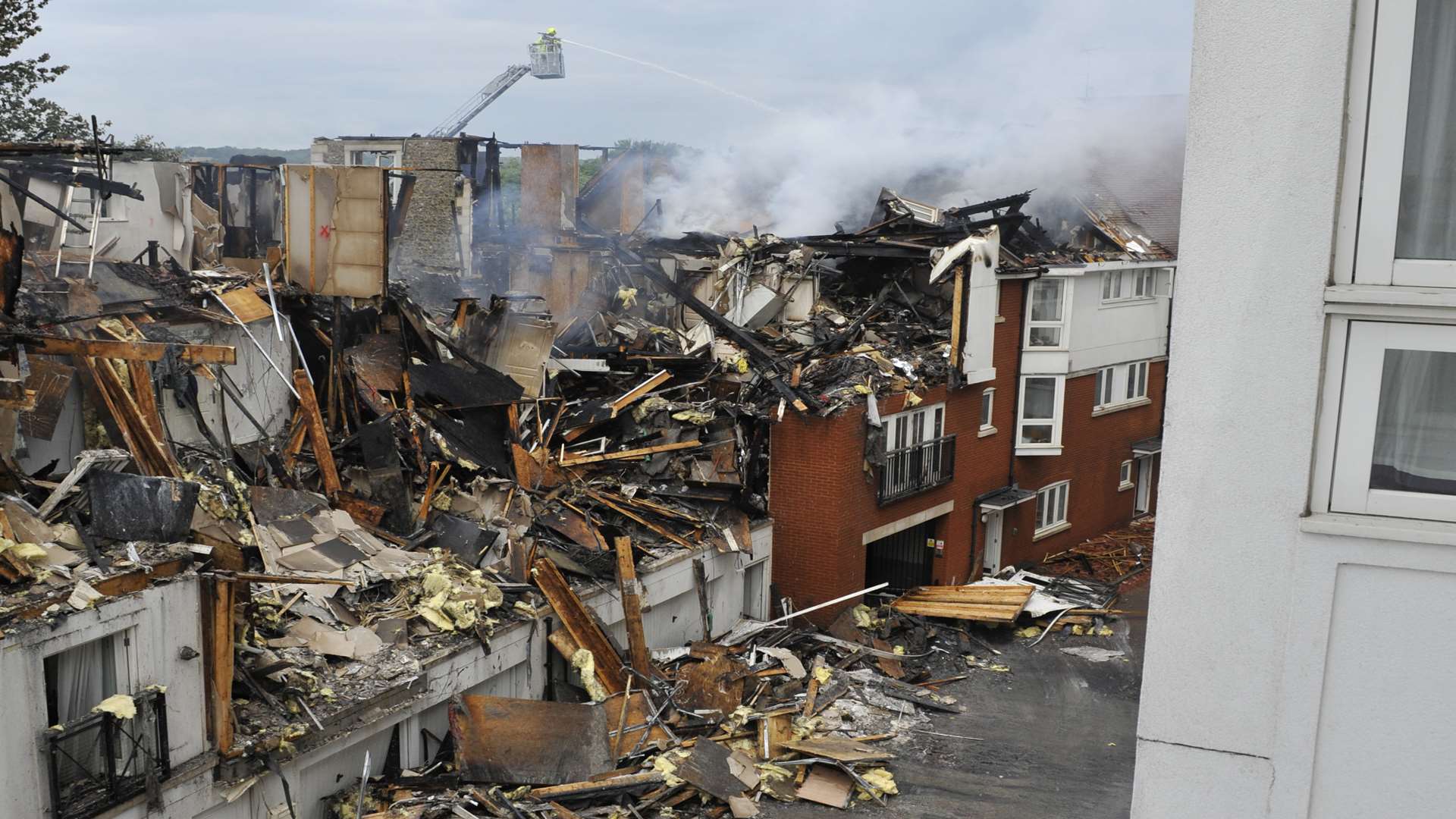 The scene of the fire on the Tannery estate