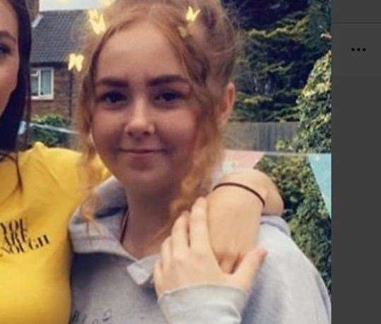 Stara Robinson, a pupil at Rainham Grammar School for Girls, is missing. Picture: Porsche Skye Robinson.