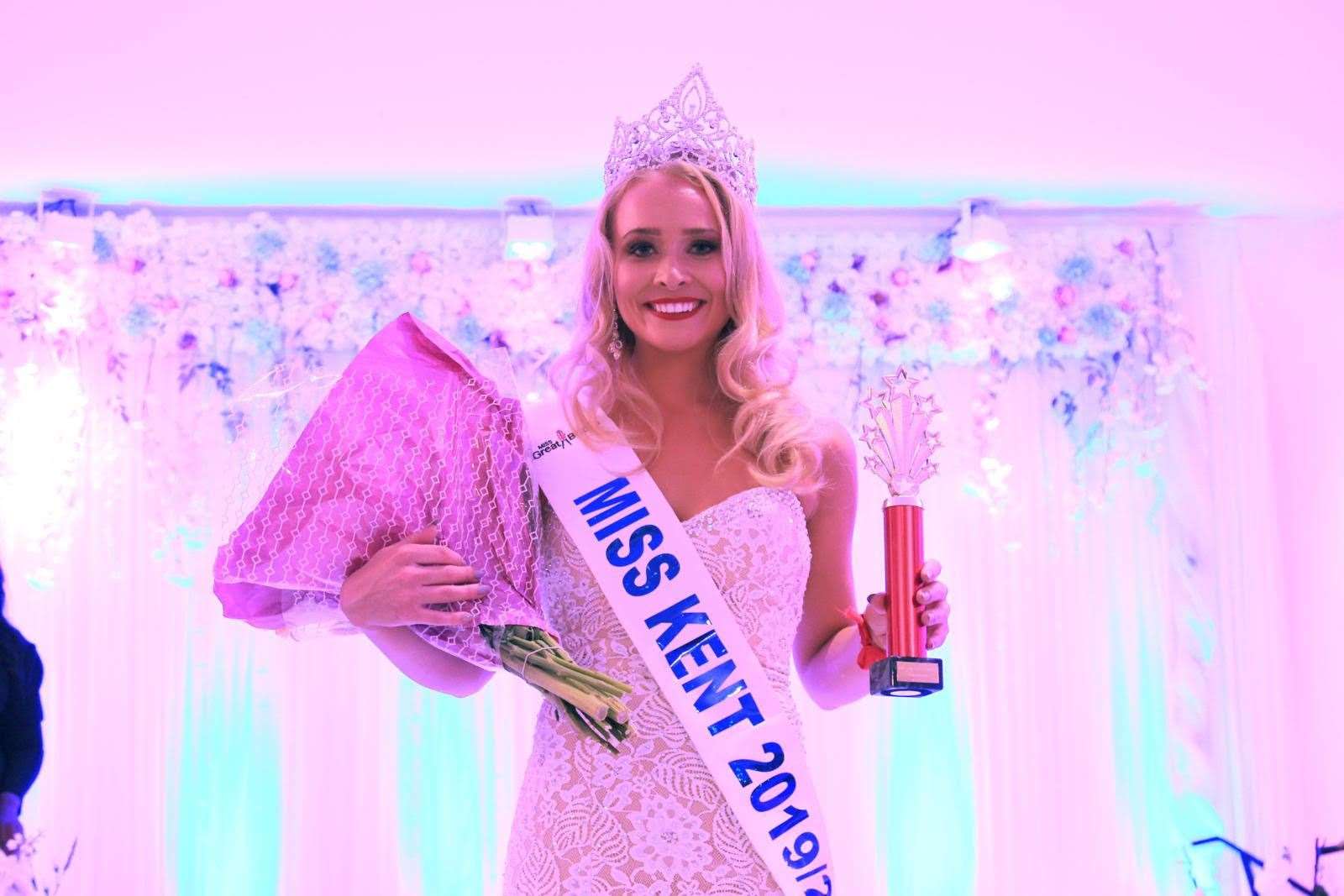 Zoe Hetherington won the regional finals of Miss Kent GB 2019 in September