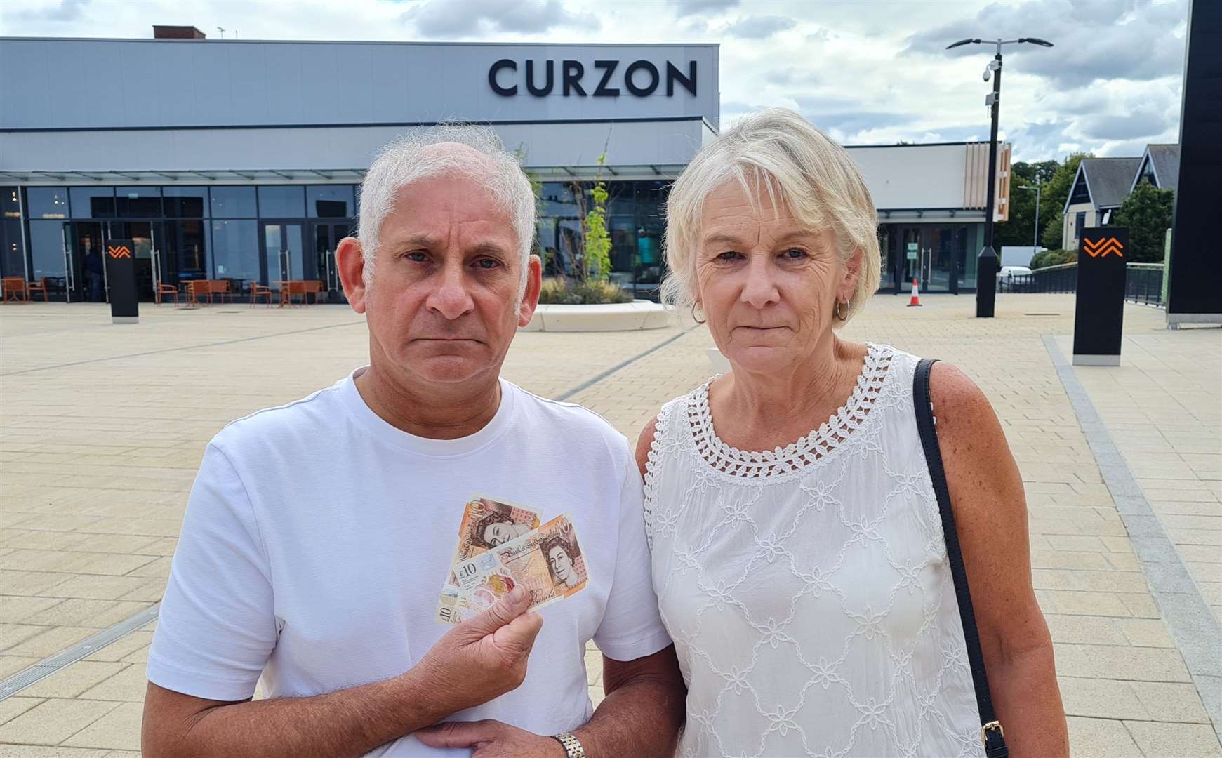 Richard and Carol Riley outside the new Curzon cinema in Canterbury