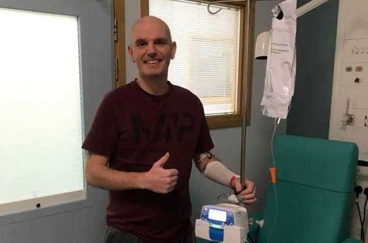 Ricky during his first round of chemotherapy. Picture: Ricky Kennedy
