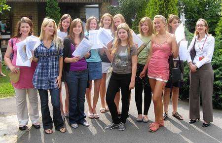 Invicta Grammar School pupils get their results. Picture: Chris Hunter