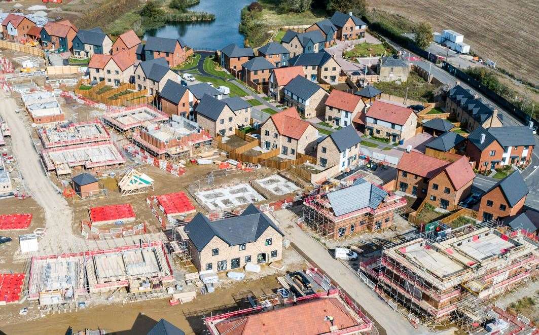 Hundreds of homes, including those at the Faversham Lakes development, are currently being built across the town