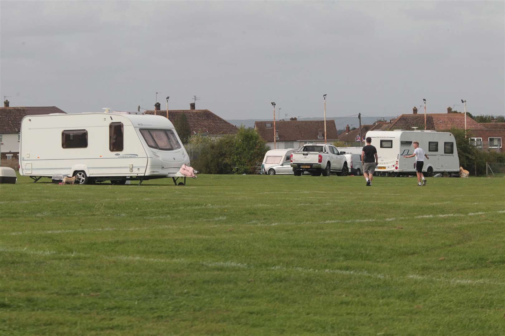 Traveller caravans on Shepway Green in September. Picture by: John Westhrop