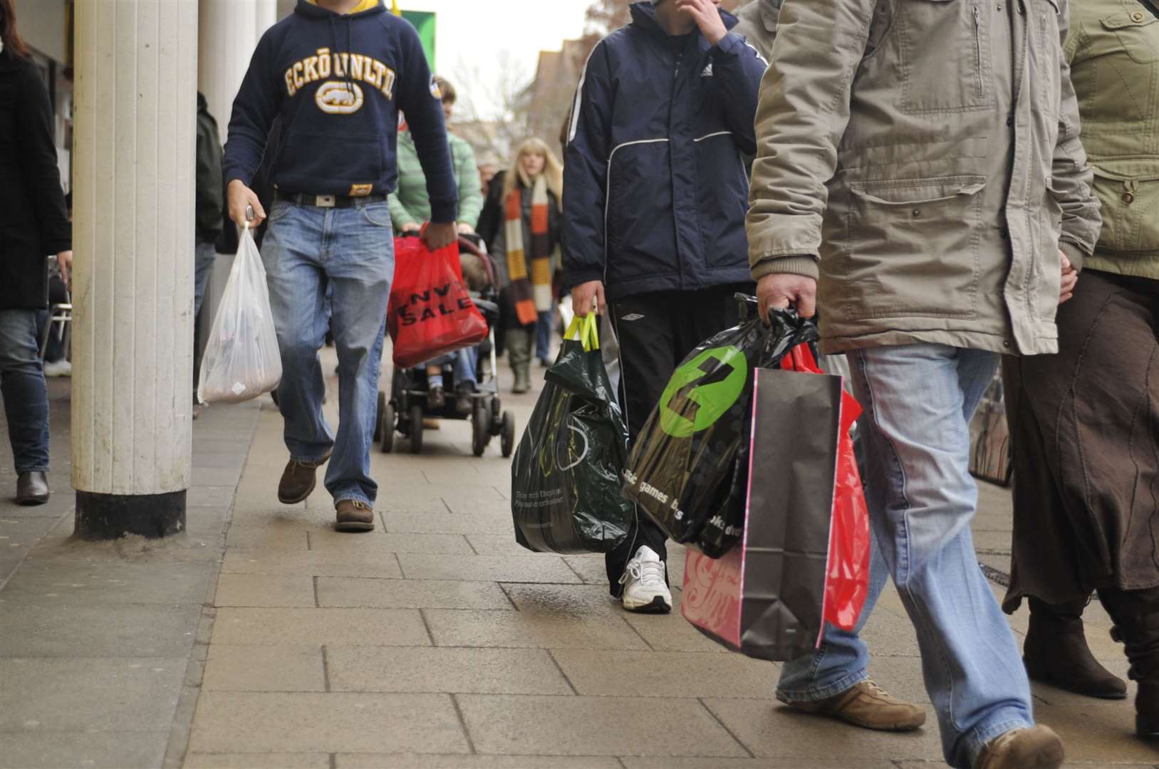 More shoppers will be back from Monday - but there won't be scenes like this