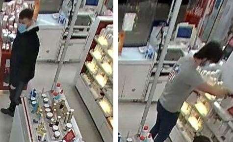 Police have released these CCTV images from the shop. Picture: Kent Police