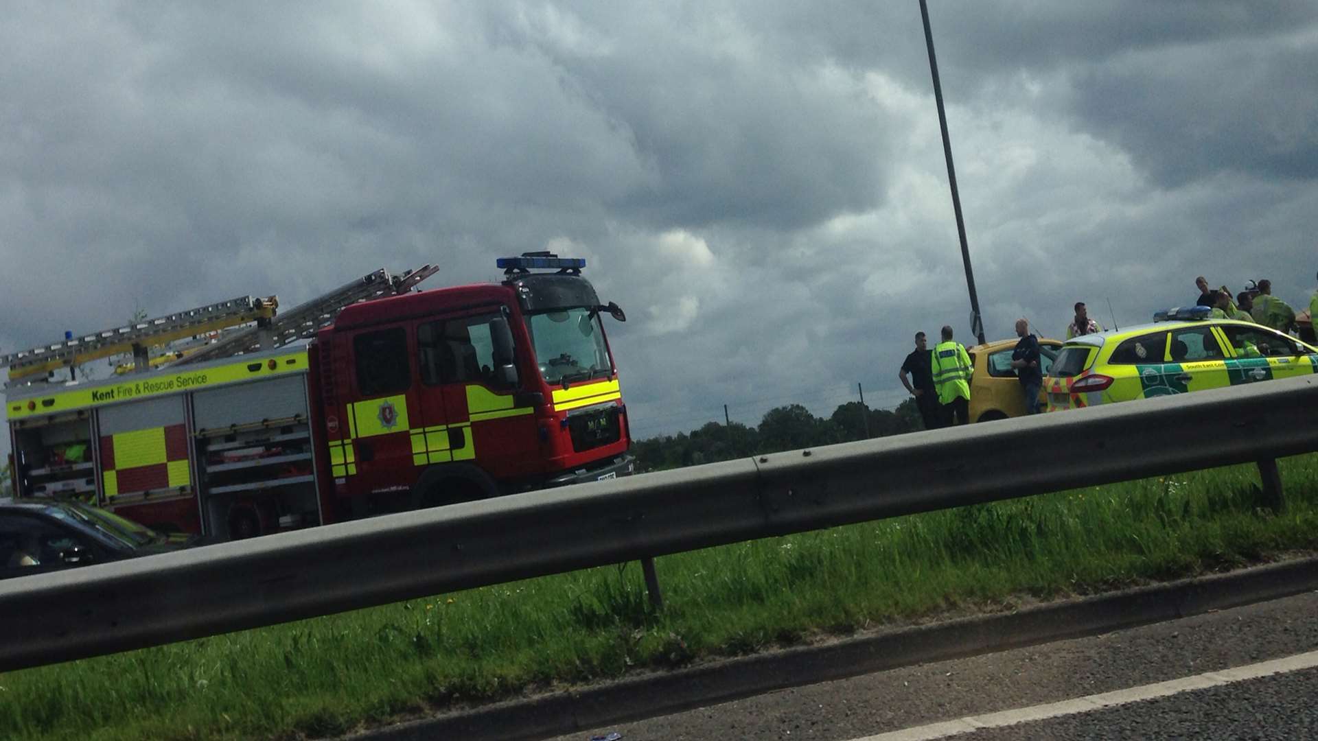 The A289 is closed after a crash near Wainscott. Picture: Kiran Kaur