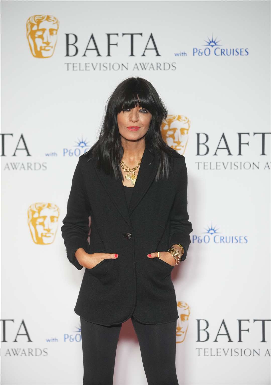 Claudia Winkleman who accepted the award for Reality & Constructed Factual, for The Traitors at the Bafta Television Awards 2023 (Jeff Moore/PA)