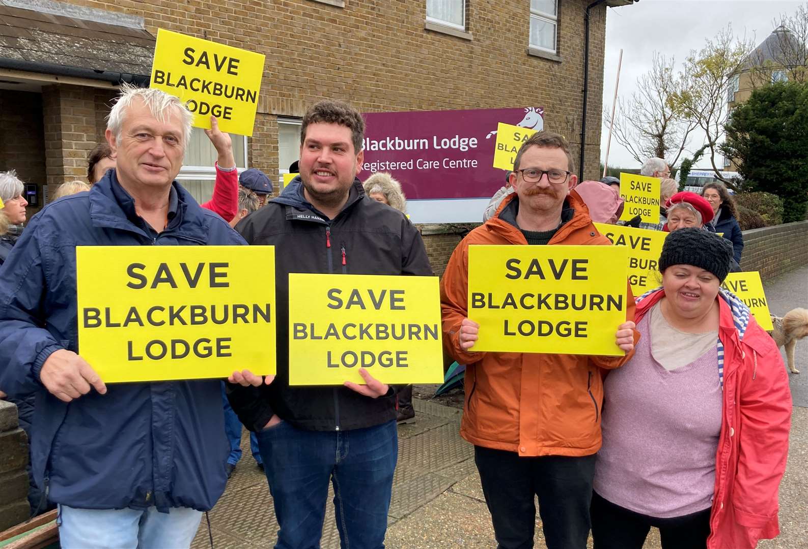 Councillors joined the protest outside the care home in November