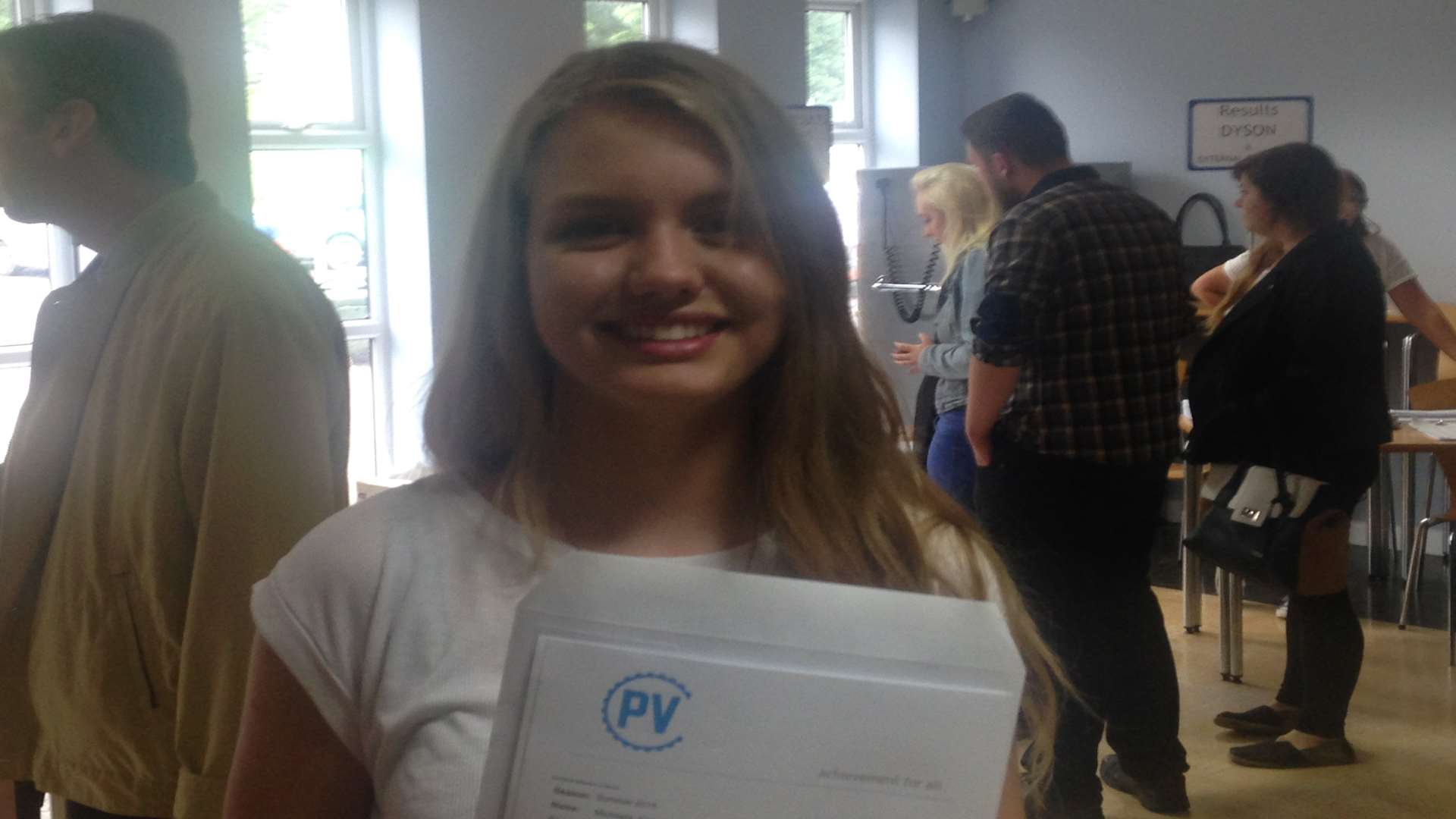 Michaela Kolmosova at Pent Valley picked up two As, four Bs and two Cs and achieved what she needs to go to Sixth Form at Folkestone School for Girls