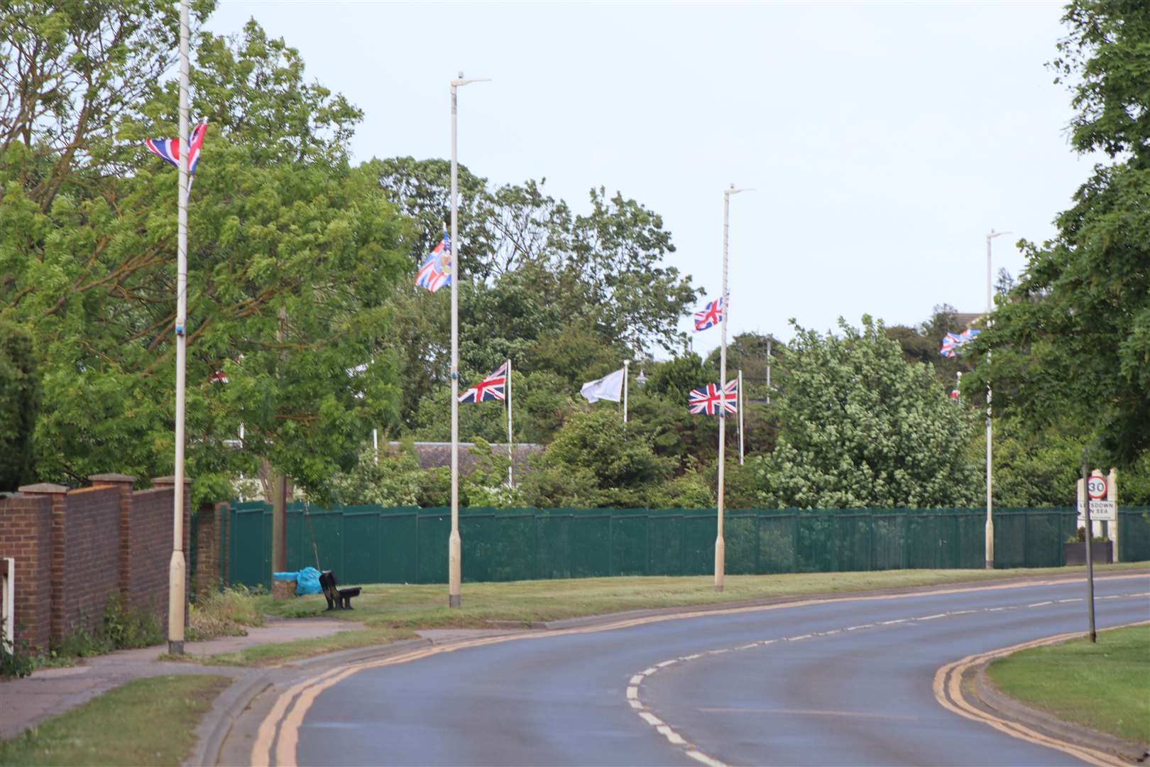 Flags are flying from Leysdown lampposts for the Queen's Platinum Jubilee