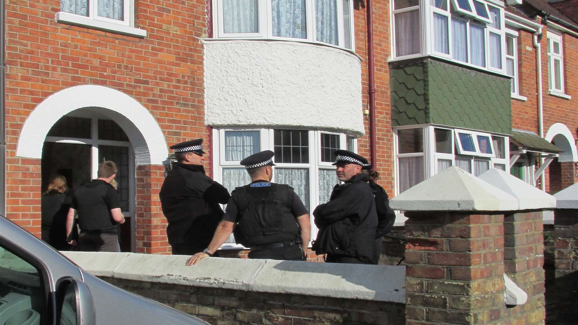 The police raid at Ingoldsby Road, Folkestone.