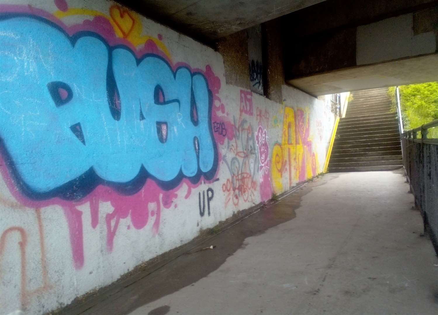 Graffiti is also a problem on Dame Vera Lynn Way. Picture: Karen Walker