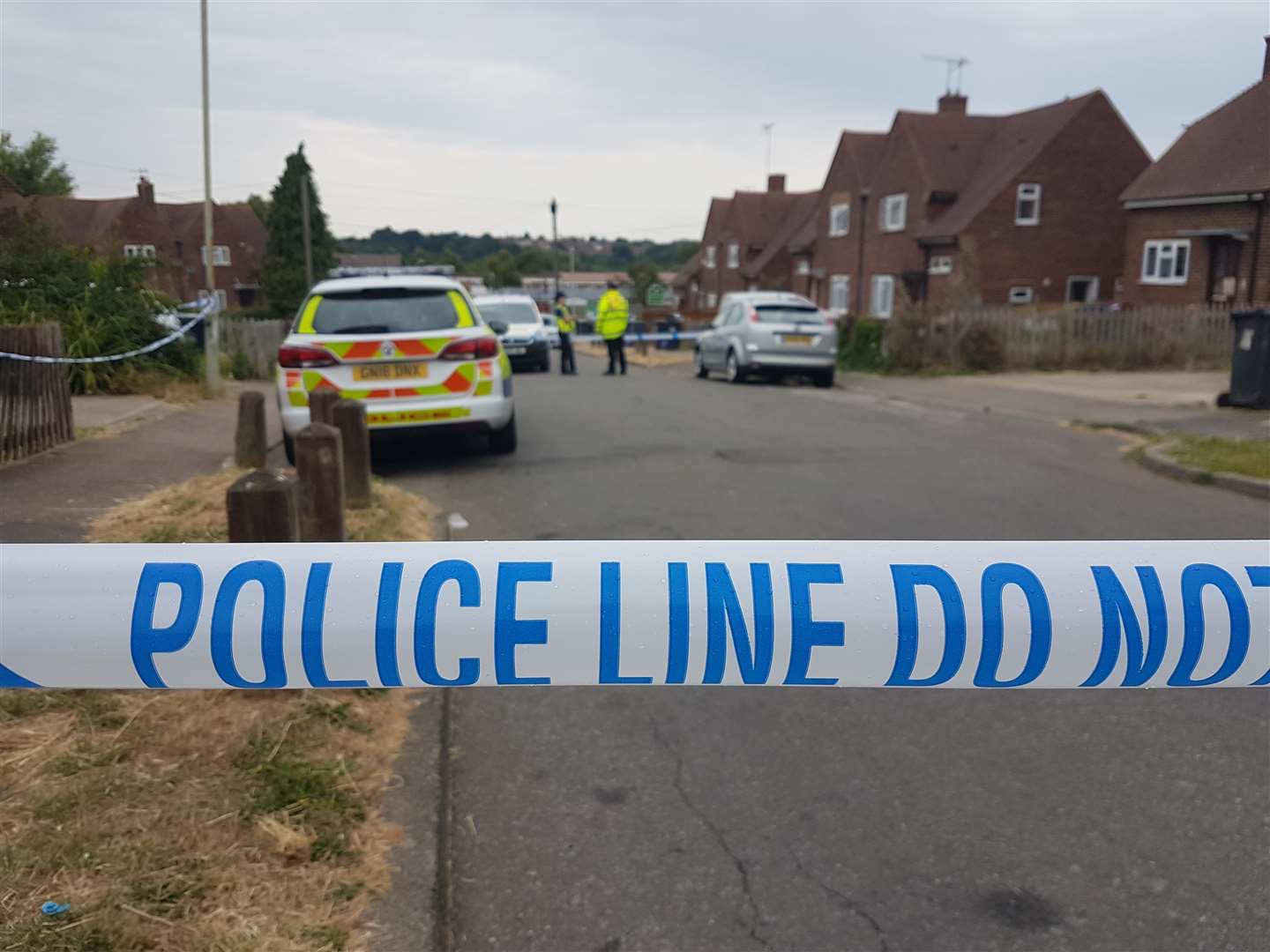 Godwin Road, Thanington, was cordoned off by police