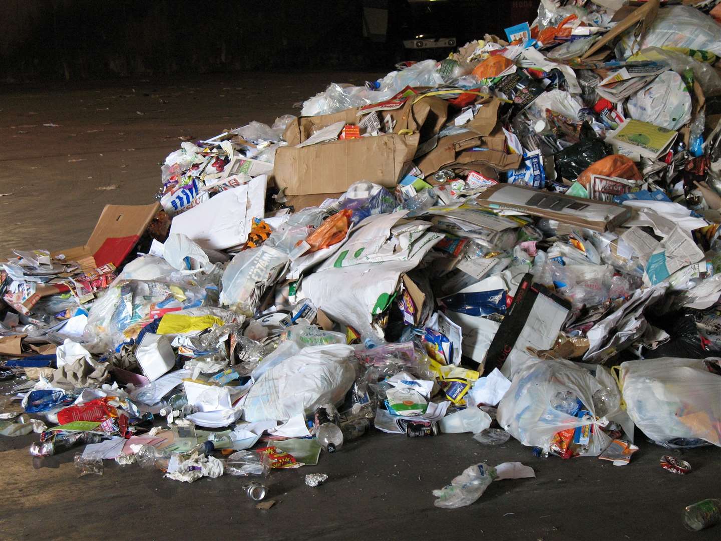 Piles of waste at Allington incinerator near Maidstone