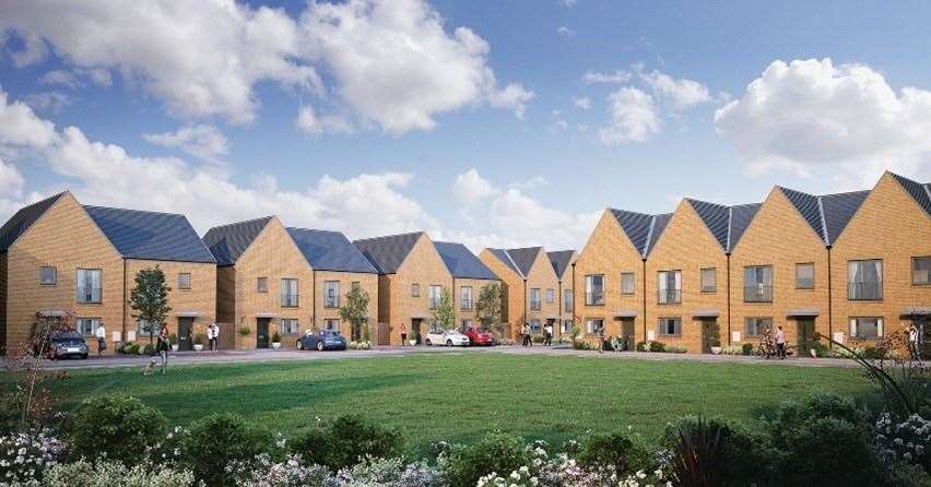 Phase two at Ebbsfleet Cross development by Bellway as 223 homes are planned for former quarry. Picture: Bellway