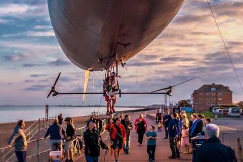 Filming attracted a bit of a crowd on Hythe seafront. Picture: Damien Harrow/Spotted in Folkestone