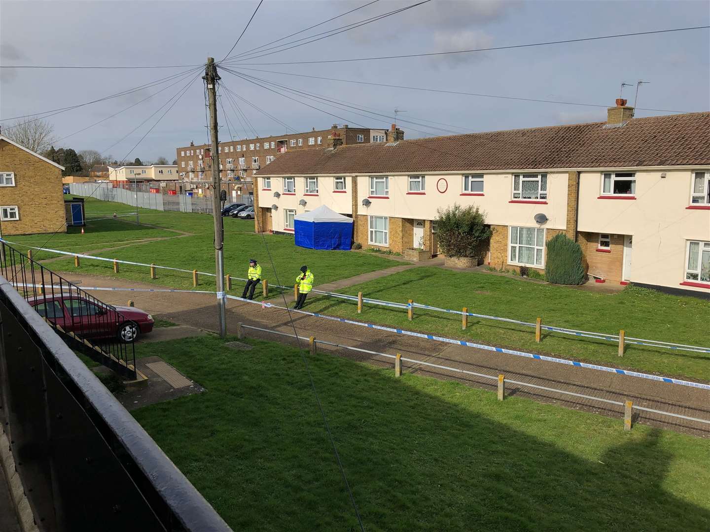 Police are in Cambridge Crescent, Maidstone, for a second day after a suspected murder (7830153)