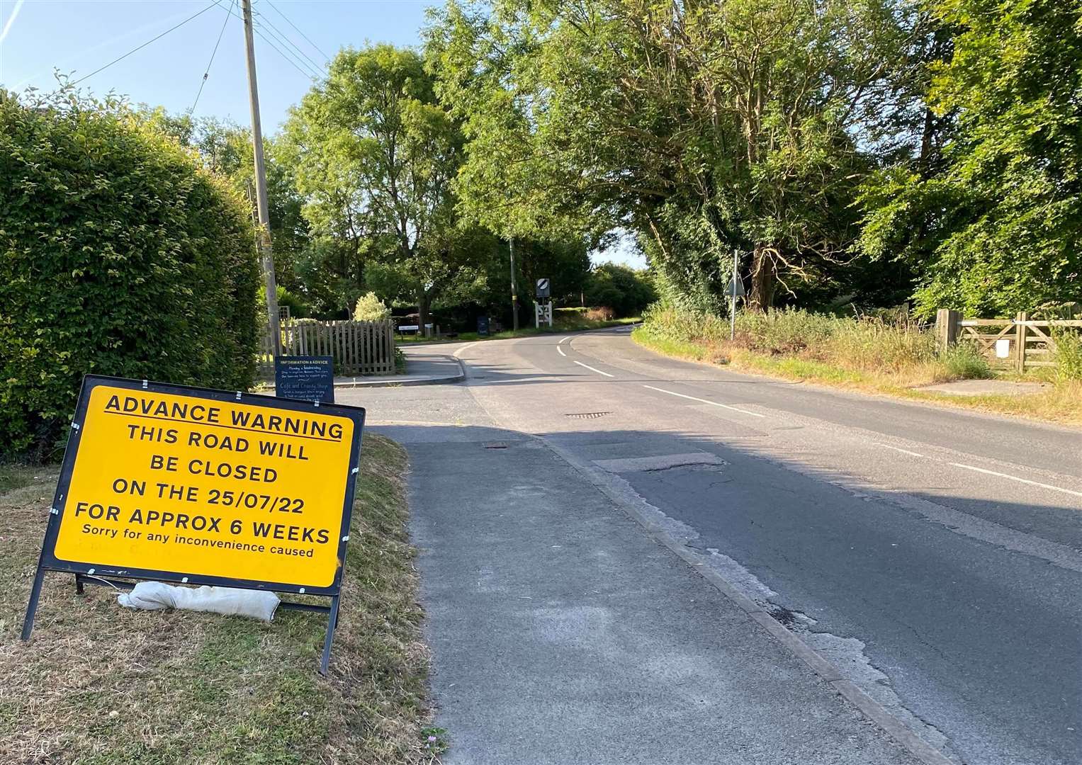An important section of road between Folkestone and Canterbury in Lyminge will be closed for six week. Picture: Mark Barrett
