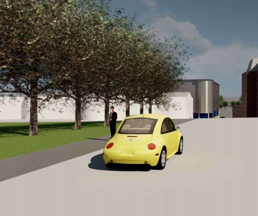 How the Station Road multi-storey car park is set to look from Vicarage Lane